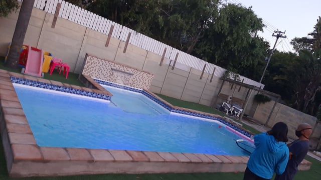 Completed family pool, ready to swim